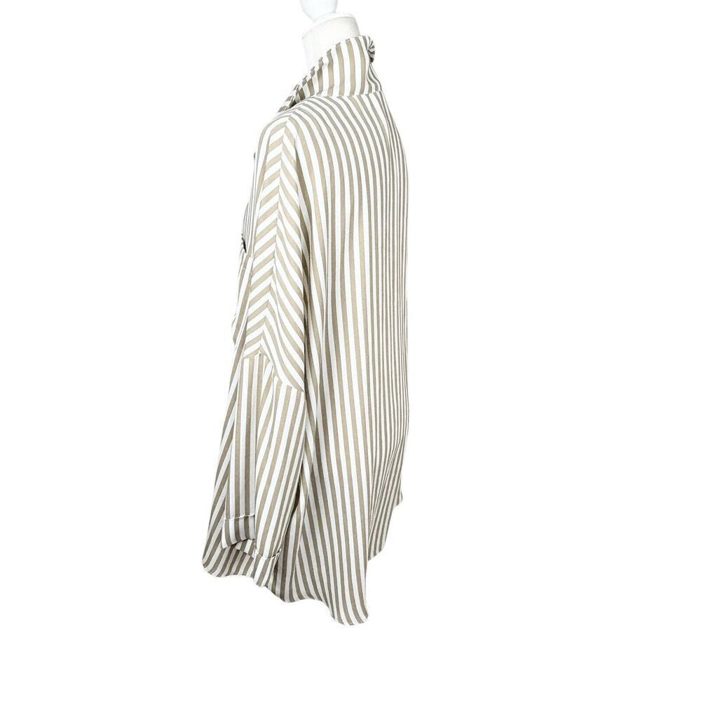 Show Me Your Mumu Tunic Womens Size Large Beige Loralie Button Down Striped New‎ - Picture 12 of 13